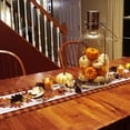 thumbnail image 2 of Chemin de Table de l\'Action de Grâce Feuilles d'Érable d'Automne Châles de Commode Citrouille Carreaux Buffle Marron Orange Chemins Décoratifs pour Décoration d'Automne Réunion de Famille de l\'Action de Grâce Décorations de Table de Dîner, 13x36 Pouces, 2 of 8