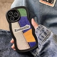 thumbnail image 1 of Funda protectora de silicona para iPhone 11 12 13 14 Plus Patrón geométrico Sonrisa Mariposa Linda funda protectora ondulada para iPhone zhangmengya  LED, 1 of 2
