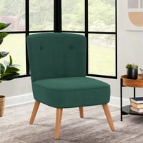 Apeaka Accent Chair,Mid-Century Modern Chair , Upholstered Armless chair for Living Room,Bedroom(Green)