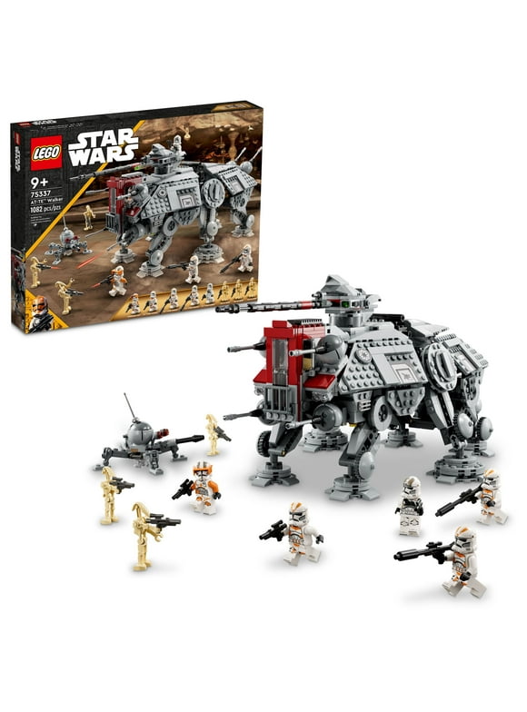 LEGO Star Wars AT-TE Walker 75337 Poseable Toy, Revenge of the Sith Set, Gift for Kids with 3 212th Clone Troopers, Dwarf Spider & Battle Droid Figures