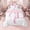Monogrammed D, variant on Erosebridal Girls Pink Bow Twin Comforter Sets, S Letter Bedding Set, Princess Style Bedroom Decor, Pink Reversible 2-Piece, 1 Comforter and 1 Pillowcase