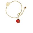 thumbnail image 2 of Delight Jewelry Silvertone Small Pumpkin With Lines Gold-tone Rose Link Chain Bracelet, 6.25"+1.75" Extender, 2 of 4