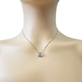 thumbnail image 4 of Central Diamond Center Silver Omega Dancing Stone (CZ) Pendant Rhodium Plated W/Adj. Box Chain, 4 of 7