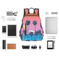 thumbnail image 4 of Bingfone Plage avec Palmiers pour Sac à Dos Léger, Sac à Dos à Sangle Réglable Résistant aux Déchirures, Sac de Voyage Campus, Unisexe, 4 of 7