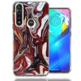 thumbnail image 1 of MUNDAZE For Motorola Moto G Power Red White Abstract Design Double Layer Phone Case Cover, 1 of 2