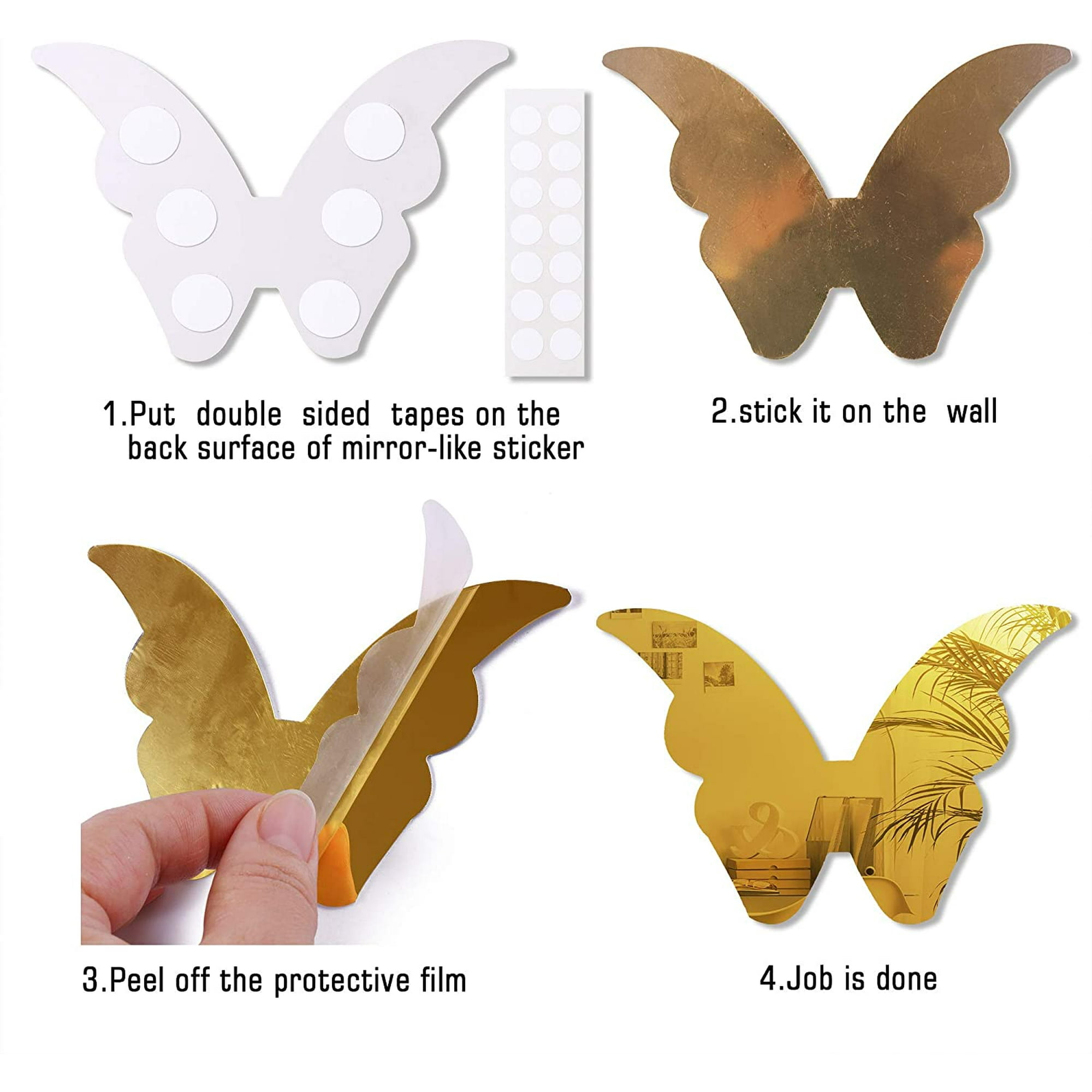 GFDYREE Amaonm 21 PCS Removable Crystal Acrylic Mirror