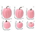 thumbnail image 6 of Thanksgiving Mantel Accent, Harvest Cream Artificial Pumpkins Faux Cream Pumpkins Foam Decorative Pumpkins for Fall Farmhouse Autumn Wedding Halloween Thanksgiving Rustic Harvest Centerpiece, Pink, 6 of 8