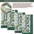 thumbnail image 4 of Christmas Holly Pinecone Border 60 x 102 Inch Rectangle Fabric Tablecloth, Holiday Hunter Green Border on White Background Fabric Table Cover for Dinner Party and Banquet, 4 of 8