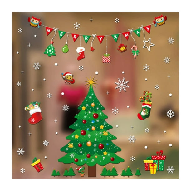 Christmas Window Stickers Merry Christmas Window Decals Santa Claus