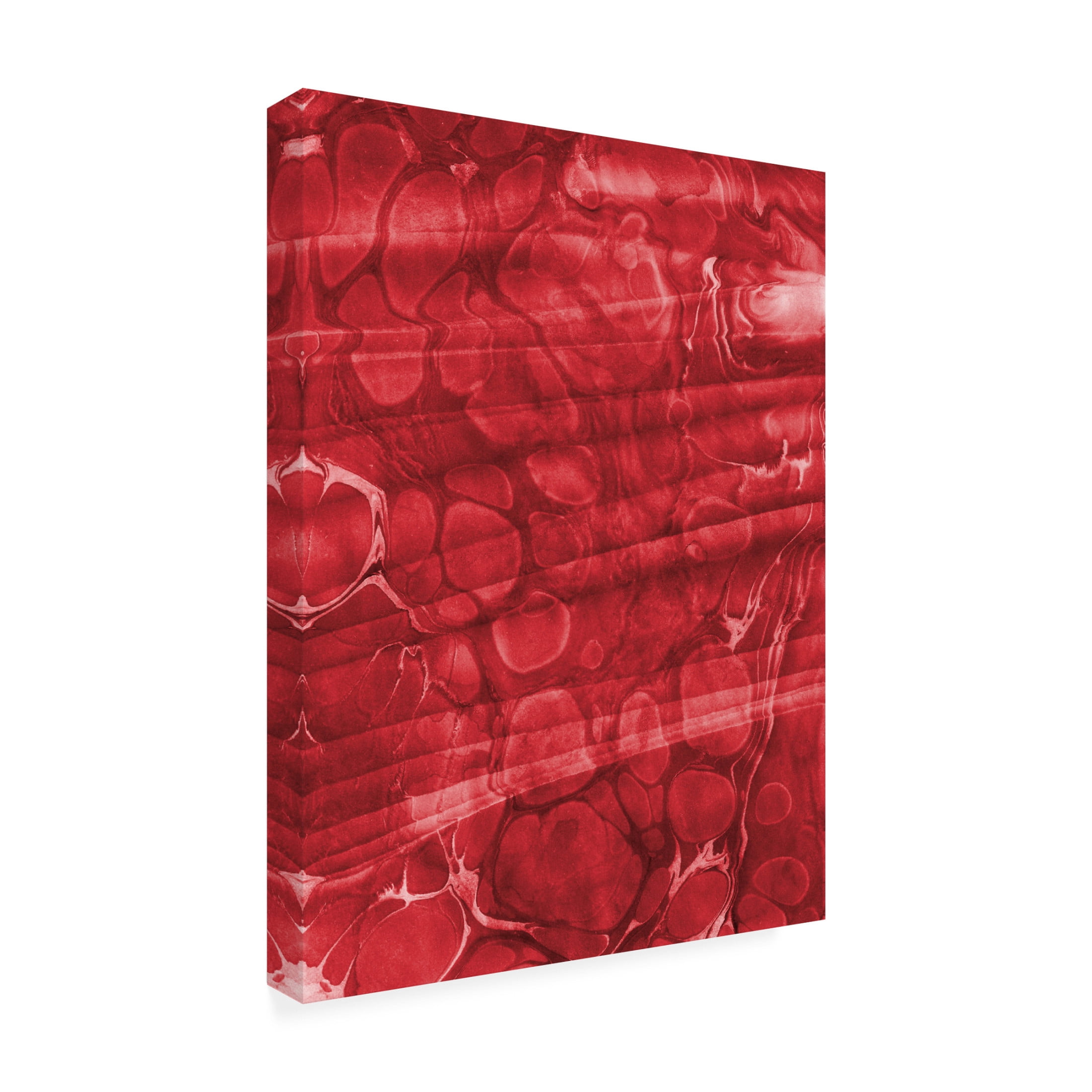 Canvas Wall Art - Bilge Paksoylu 'Ebru Red440' Wall Art for Living Room, Bedroom, or Office Décor by Trademark Fine Art - 18 x 24 Inches