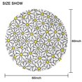 thumbnail image 2 of Round Tablecloth Wrinkle Free 60 Inch Table Cover Daisy Kitchen Dining, 2 of 5