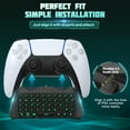 thumbnail image 3 of TiMOVO Wireless Keyboard for PS5 Controller, Bluetooth Green Backlight Mini Game Keypad Built-in Speaker, Playstation 5 Accessories, Black, 3 of 9