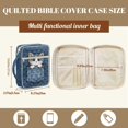 thumbnail image 5 of TSOVTHRID Cute Cat Denim Blue Print Bible Covers Church Bags for Christian, Bible Case with Pockets and Zipper, Lightweight Quilted Bibles Protective Cover Gift for Women Men, 5 of 7