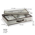 thumbnail image 2 of Household Essentials Flatware Storage Box, Windowed Lid and Front Handle, 8 Compartment Lift-out Tray, 4 Fabric Pouches, Perfect for Special Occasion Flatware, 2 of 7