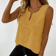 thumbnail image 7 of Lmueinov Tank Tops for Women Boho V-Neck Cotton Summer Shirt Relaxed Fit Sleeveless Blouse Womens Trendy Casual Work Soft Basic Shirt, 7 of 7