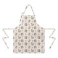 thumbnail image 2 of Beige Cow Flower Pattern Apron-Garden Aprons for Women with Pockets-Cotton Linen Waterproof Kitchen Cooking Gardening Aprons Adjustable for Kitchen,Cooking,BBQ and Salon 33x27 Inch, 2 of 7