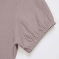 thumbnail image 3 of fheaev Robes For Women Cotton Button Knee Length Bathrobe Lightweight Soft Sleepwear Round Neck Casual Ladies Nightgown Short Sleeve Robe House Dress Housecoat, 3 of 9