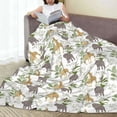 thumbnail image 6 of Salouo Jungle Animal Print Bed Blankets,Flannel Blanket Comfortable Air Conditioning Blanket Lightweight Blanket for Sofa Bed Travel & Couch -60"x50", 6 of 8