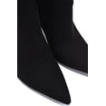 thumbnail image 3 of Cape Robbin RENEE Pointed Toe Lucite Perspex Clear Stiletto High Heel Ankle Boot (7.5, BLACK), 3 of 3