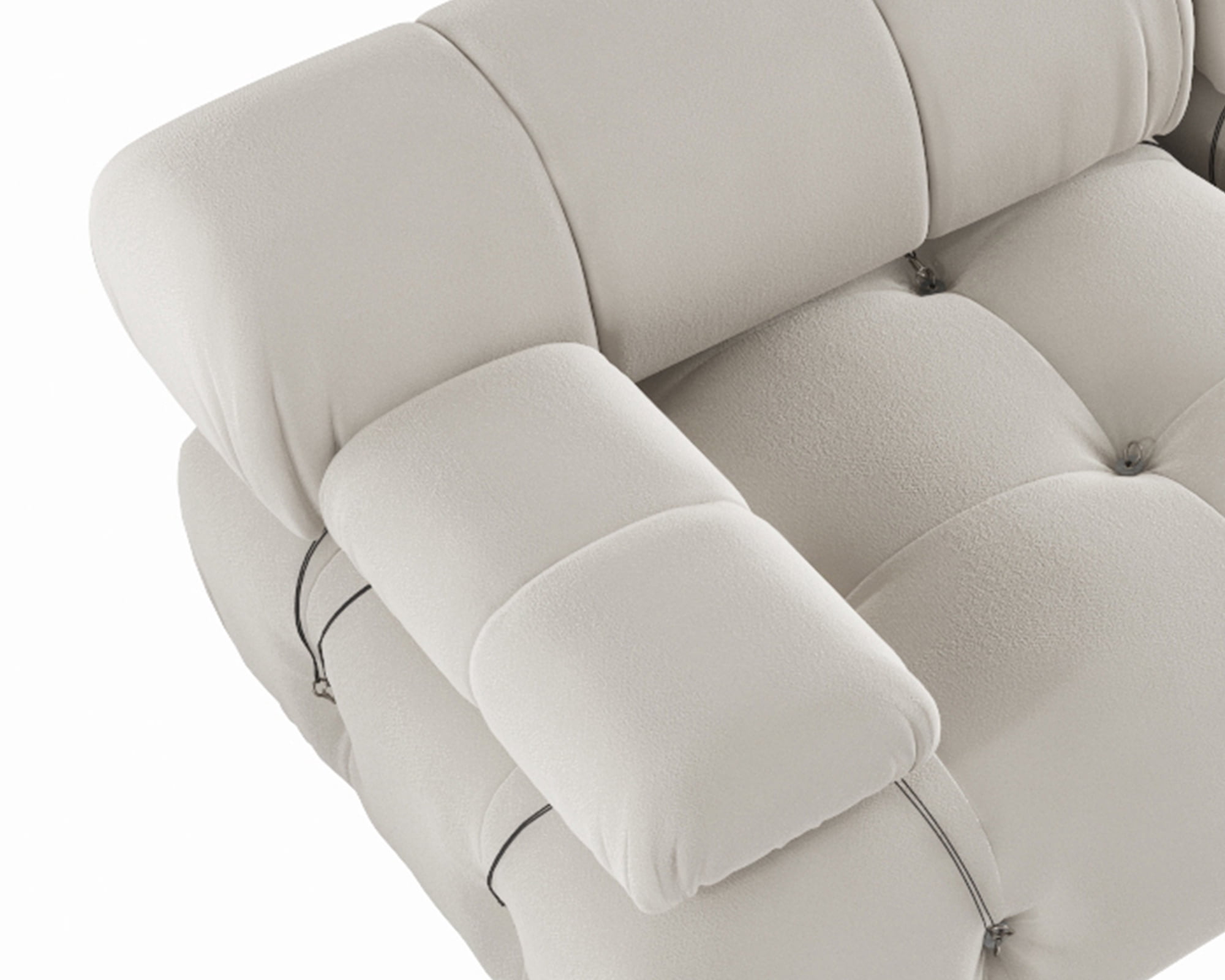 bokifol 104"Modular Sectional Sofa for Living Room,Cloud Couch 3-Seat Sofa for Apartment,Office,Bedroom,Beige