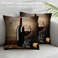 thumbnail image 3 of Orinice Wine Bottle Table Graphic Decorative Pillow Cover for Home Couch Living Room Sofa - Year-Round Use Zipper Closure 1PC 20x20in, 3 of 5
