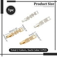 thumbnail image 2 of 8 Pcs 4 Styles Brass Fold Over Clasps Gold and Silver Watch Bands Extension Clasp Long-Lasting Plated Jewelry Extenders for Necklace Bracelet Jewelry Making Clear, 2 of 5