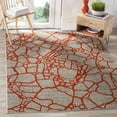 thumbnail image 2 of SAFAVIEH Porcello Roydon Geometric Area Rug, Light Grey/Orange, 5'2" x 7'6", 2 of 8
