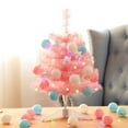 thumbnail image 6 of Qocolhg Artificial Tabletop Christmas Tree, Mini Xmas Tree, Pink Battery Powered Tree with LED String Lights and Ornaments for Indoor and Outdoor Holiday Festival Party Decoration, 6 of 9