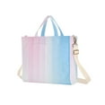 thumbnail image 7 of FORMRS Womens Corduroy Tote Bag Crossbody Shoulder Handbag with Pocket, Light Blue Stripes, 7 of 7
