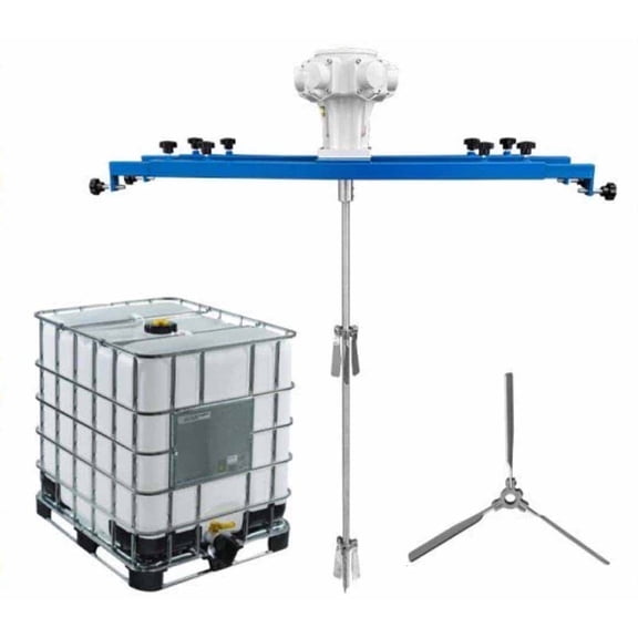 IBC Tote Mixer 275 gallon IBC Air Agitator 1HP, Stainless Steel, Industrial Mixing Equipment