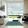 thumbnail image 7 of Ahgly Company Machine Washable Indoor Rectangle Transitional Purple Navy Blue Area Rugs, 6' x 9', 7 of 7