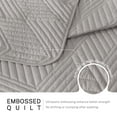 thumbnail image 4 of Exclusivo Mezcla California King Quilt Bedding Set, Lightweight Light Grey Oversized King Bedspreads Soft Modern Geometric Coverlet Set for All Seasons (1 Quilt and 2 Pillow Shams), 4 of 7