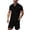Black, variant on Glisme Mens 2 Piece Sets Summer Outfits Casual Jacquard Casual Fashion Short Sleeved Shirt And Shorts Two Piece Set Fashion Clothing Set Grey