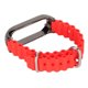 thumbnail image 5 of Correa de reloj de silicona con carcasa protectora de acero inoxidable apto para Mi Band 7 Color rojo Bling Bling, 5 of 12
