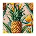 thumbnail image 4 of Awypu Colorful Pattern Tropical Exotic Flowers and Pineapple Square Tablecloth for Outdoor Picnic Camping and Indoor Kitchen Dining Party 100% Polyester Fiber 52*52, 4 of 8