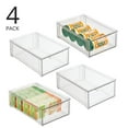 thumbnail image 2 of mDesign Plastic Stackable Kitchen Storage Organizer with Drawer - 4 Pack, Clear, 2 of 9