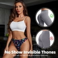 thumbnail image 4 of Thongs for Women - Space dinosaur A No Show Seamless Womens Thongs Underwear, Soft Stretch G String Thongs for Women,Cuteness Ladies Thong Bikini Panties Briefs, 4 of 5