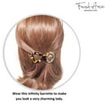 thumbnail image 6 of French Amie Infinity Loop 3&rdquo; Celluloid Handmade Automatic Hair Barrette, 6 of 25