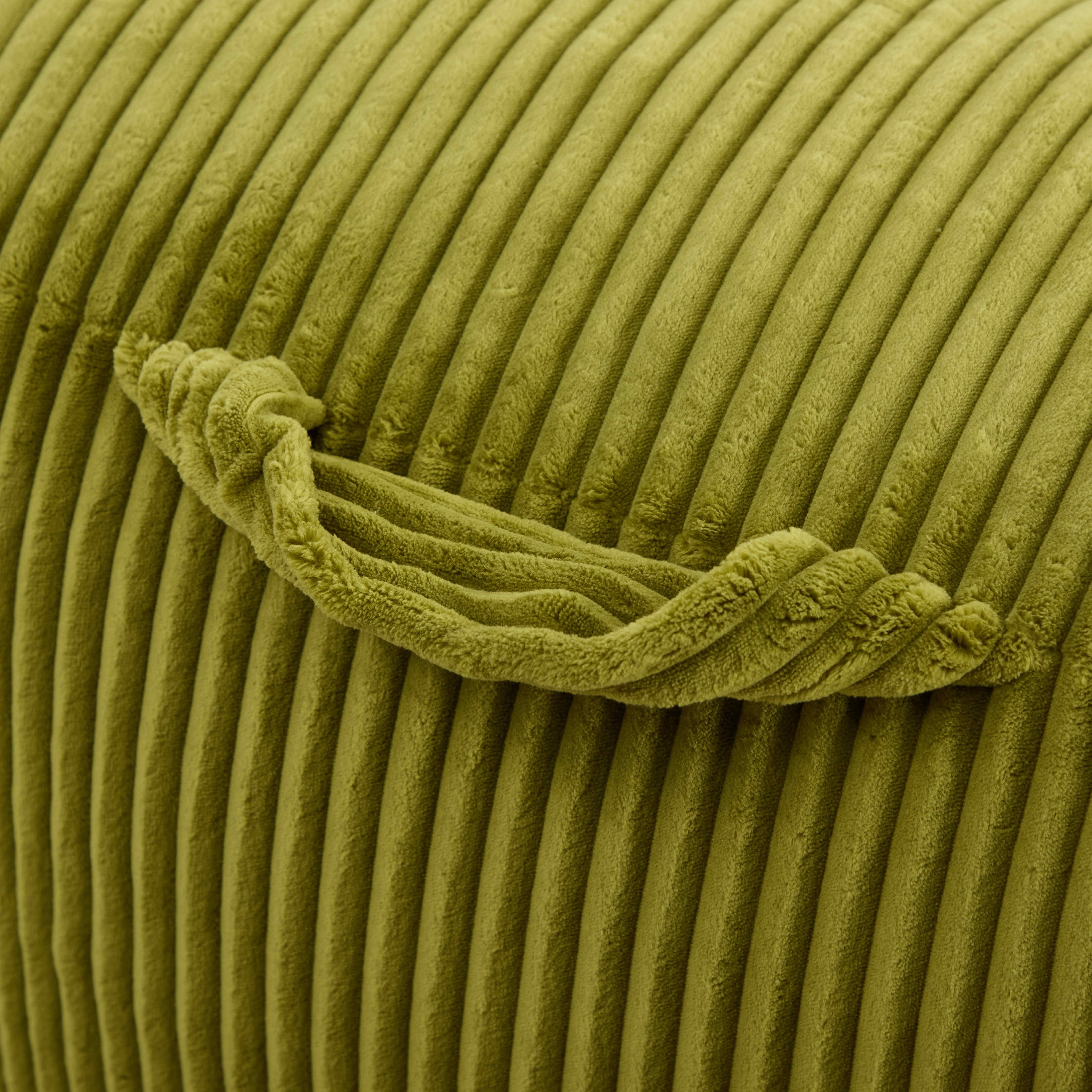 MAYEERTY Bean Bag Chair for Adults, Cozy Corduroy Lounger with High-Density Foam, No Assembly, Olive