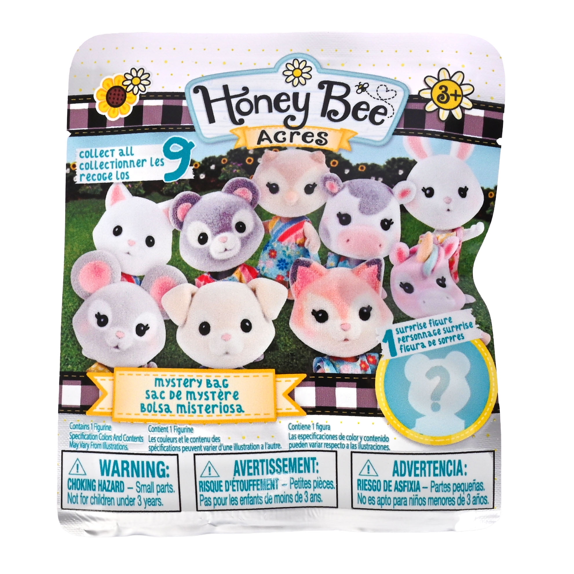 Honey Bee Acres Mystery Bag – Collectible Surprise Flocked Figures – 1 Surprise Character with Removable Outfit – Ages 3+