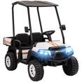 thumbnail image 1 of Qaba 24V 2 Seater Electric Car for Kids w/ Remote Control, White, 1 of 10