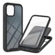 thumbnail image 1 of ZHAOCHENG 1 paquete para iPhone 13 Pro Max de 6,7 pulgadas con protector de pantalla antirrayas incorporado, cobertura de teléfono resistente de cuerpo completo de 360 grados, parte trasera transparen, 1 of 5