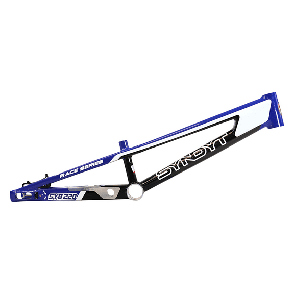Syndyt 220 Pro 3XL BMX Racing Bike Frame – 22” Top Tube, 6061-T6 Aluminum (4.15 lbs), Tapered 42/52 Head Tube, B52 Tech BB, 10/15/20mm Hubs, 140mm Disc Brake, Chain Tensioners – Blue Bicycle Frame
