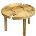 thumbnail image 1 of Mesa De Pícnic De Vino Al Aire Libre Con Portavasos De Vino Y Bandeja De Aperitivos Tamaño De Viaje Plegable Para Playa Y Camping Al Aire Libre Guardurnaity HA037896-00, 1 of 6