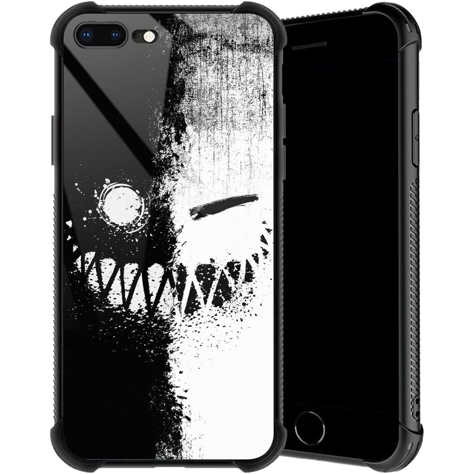 Compatible with iPhone 8 Plus Case, Ghost Face Phone Cover for Men/Women, Soft TPU Anti-Skid Thread and Four Corner Anti-Collision Protection Case Compatible with iPhone 8 Plus