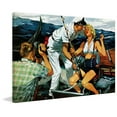 thumbnail image 2 of "Stealing a Kiss" Painting Print on Wrapped Canvas, 2 of 5