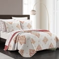 thumbnail image 6 of Palm Spring 9 or 6 Piece Quilt Set Watercolor Floral Pattern Print Bed In A Bag, 6 of 10