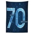thumbnail image 3 of Ambesonne Blue Tablecloth Rectangular Table Cover, Stars Space Party, 60"x90", Dark Blue and Sky Blue, 3 of 4