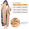 thumbnail image 3 of Family Couple Wearable Hooded Blanket Cozy Plush Blanket Adults Women Men Gift Winter Spring Warm Oversized Blankets, 3 of 3