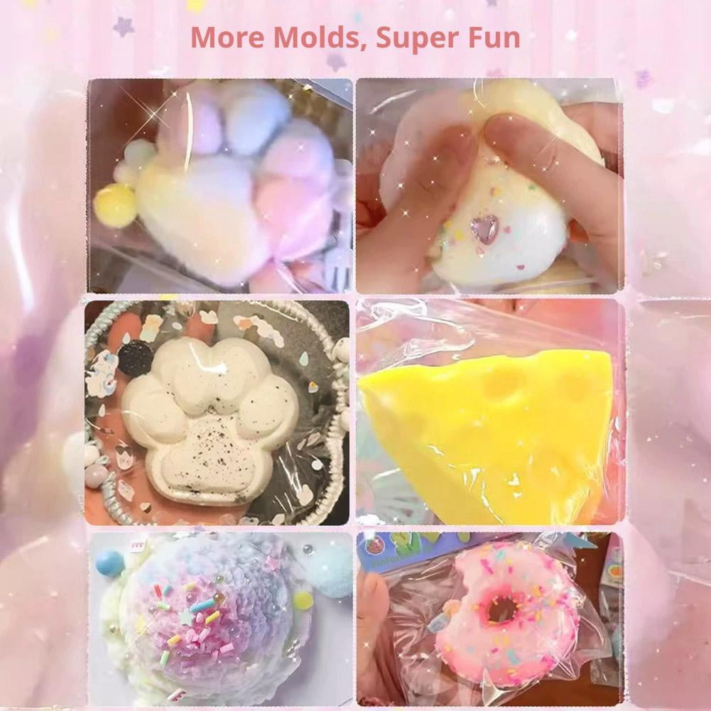 DIY Squishies Kit-Create Anxiety Relief Toys, Handmade Squishies Stress Balls, Self-Care Gifts for Women, Crunchy Relaxing